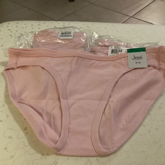 NWT. Jenni, a Macy’s Brand Women’s Size Medium Set of 3 Pink Bikini Panties - Picture 6 of 9